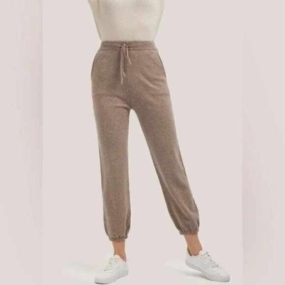 Gentle Herd High Waisted Joggers in Oatmeal - Picture 2 of 14